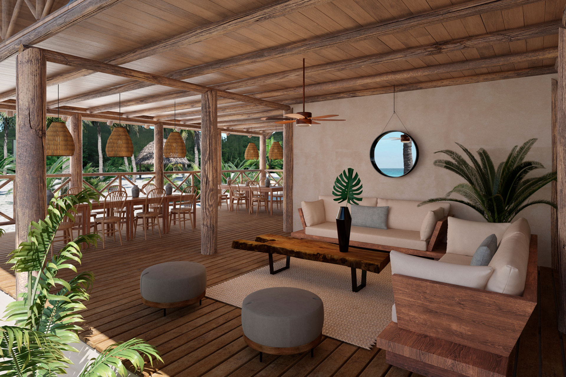 Mixto Villa Dinning Room and Living